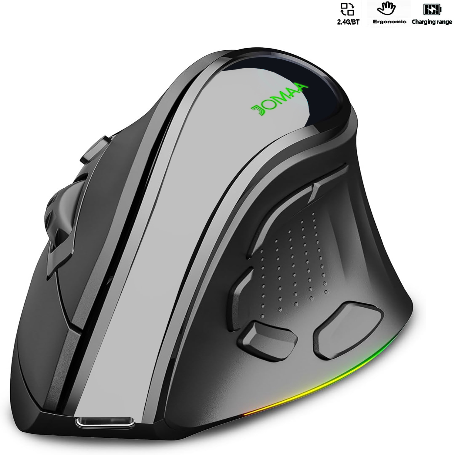Mouse Gaming Retro - 2.4G Dual Modes Ergonomic Vertical Wireless