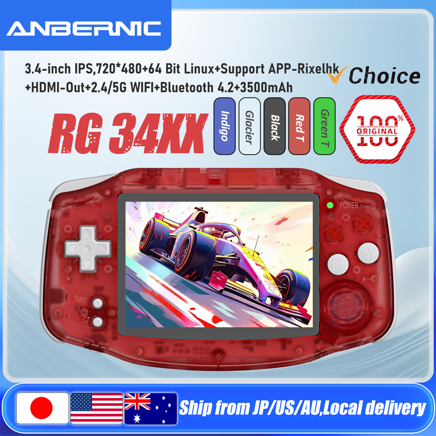 Retro Gaming La - ANBERNIC RG34XX Handheld Game Consoles RG