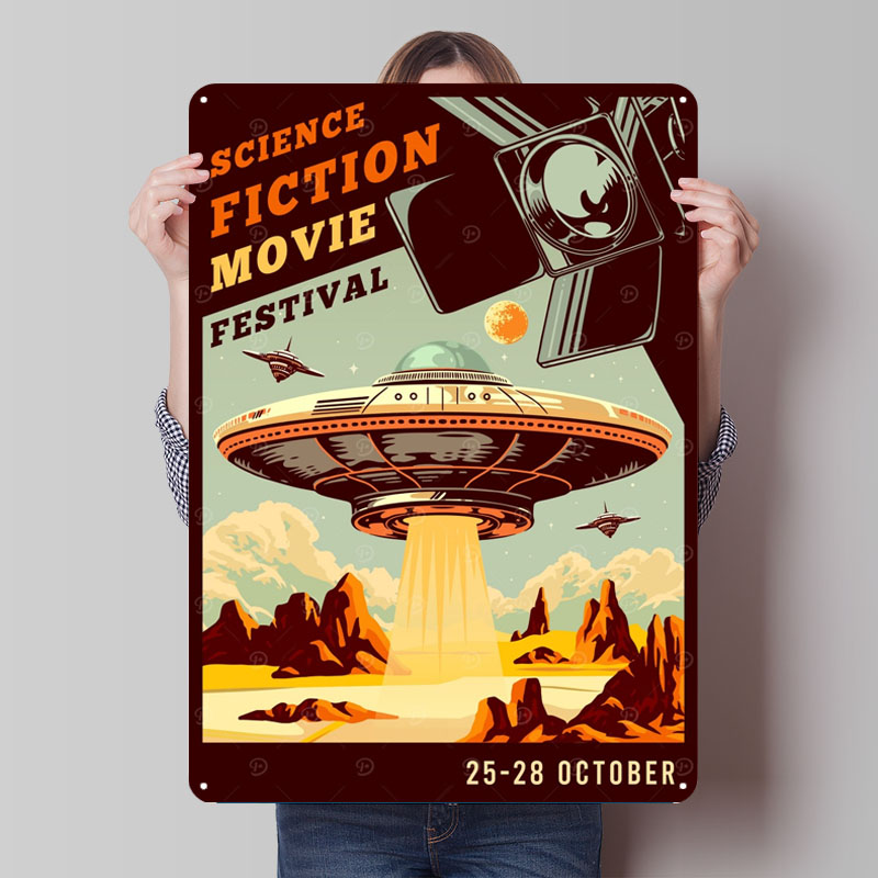 Retro Gaming Festival - Sci-Fi Movie Festival Poster Metal Signs