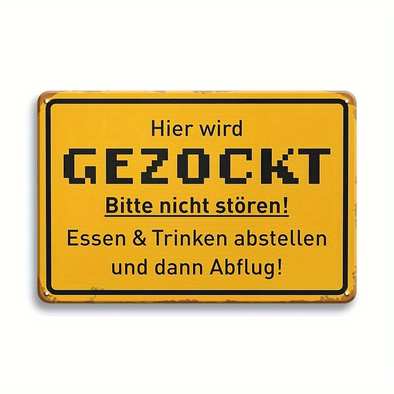 Retro Gaming Gifts For Men - Retro Gaming Metal Sign - 