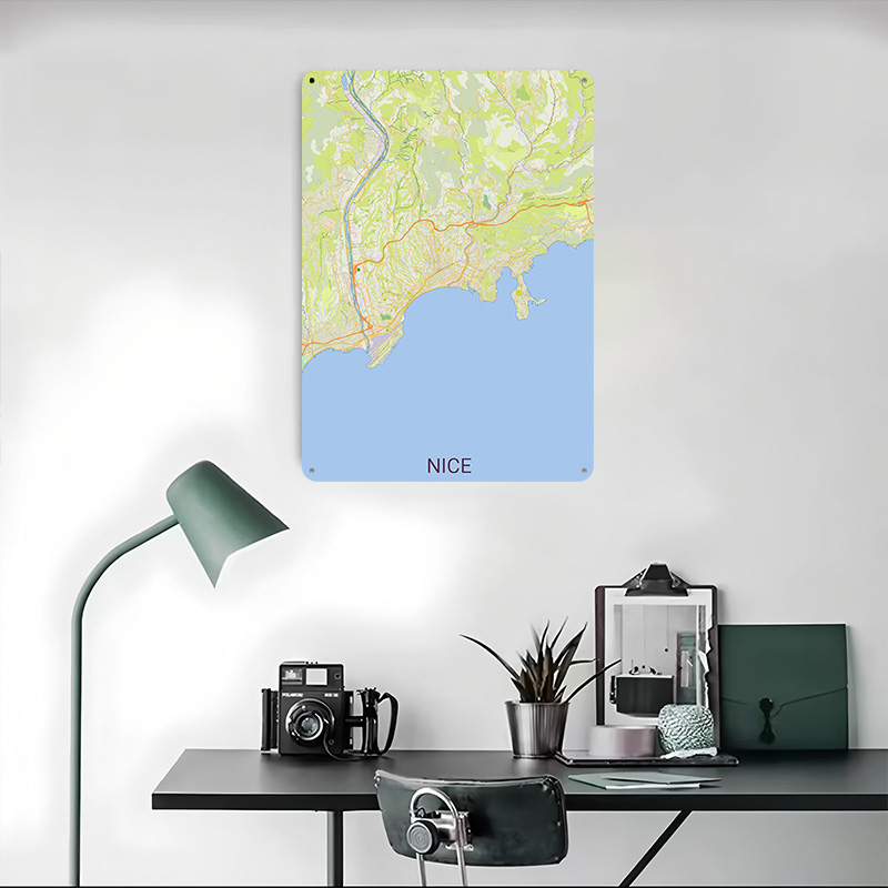 Map of Nice France Printed Pos – Retro Gaming France Bewertung und Preis