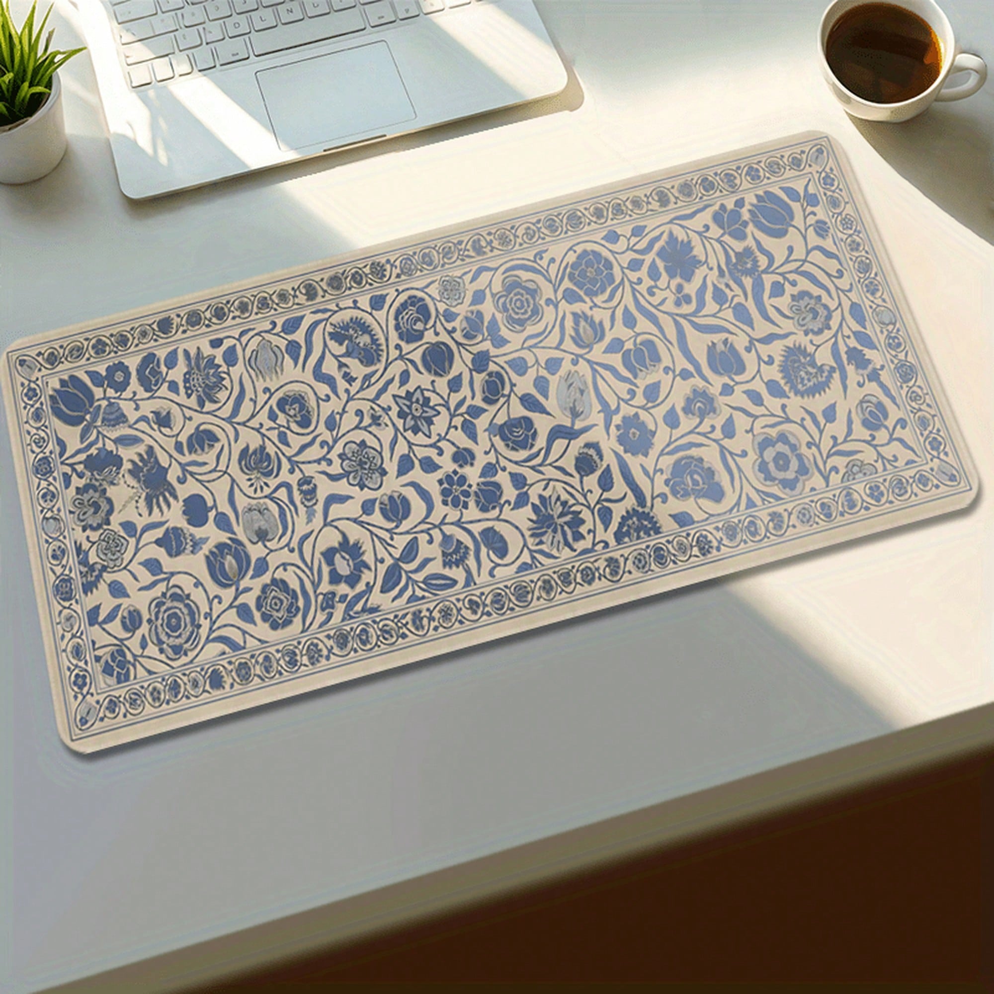 Elegant Floral Blue And Beige  – Mouse Gaming Retro Bewertung und Preis