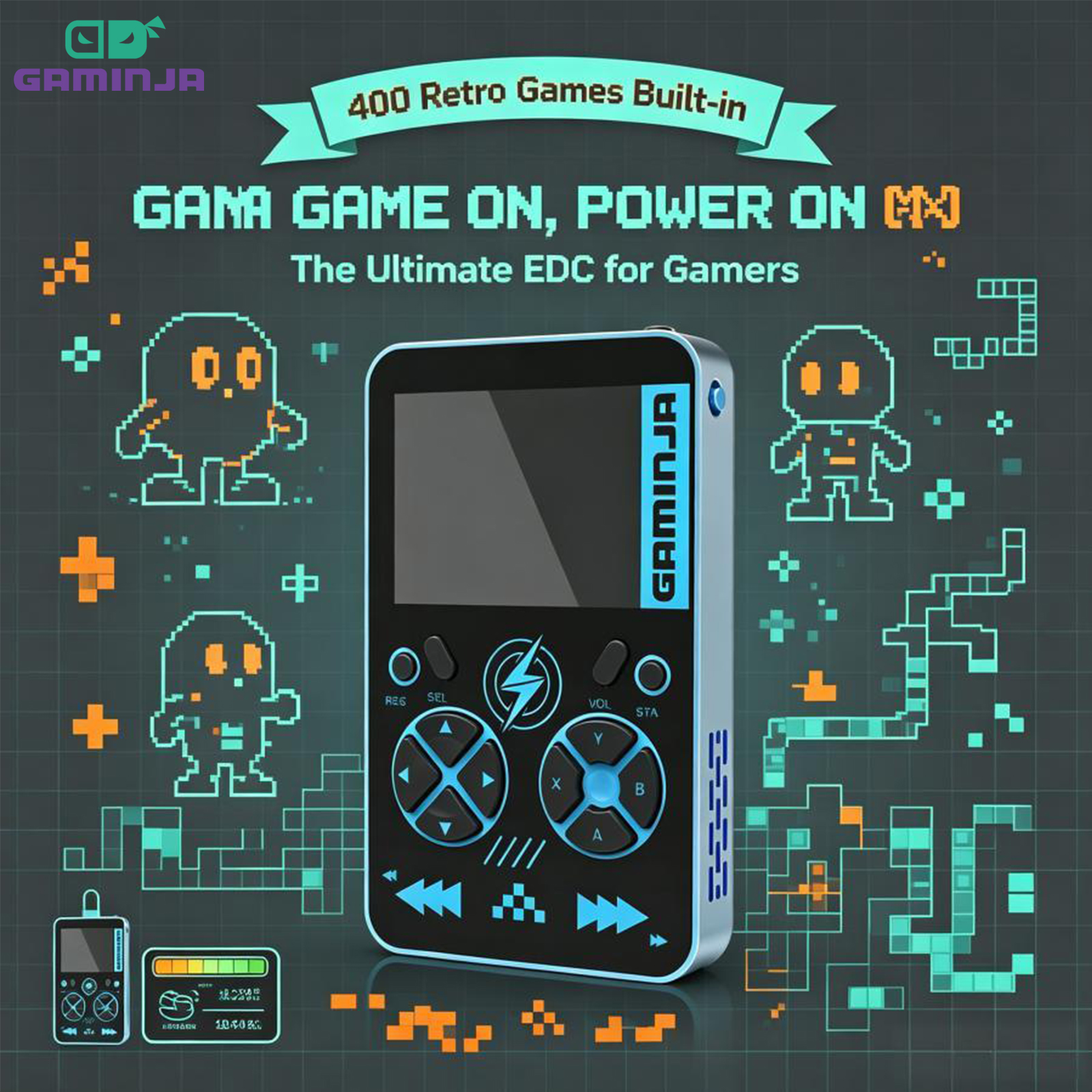 GAMINJA PB05 Retro Gaming Cons – Retro Gaming Power Bank Bewertung und Preis