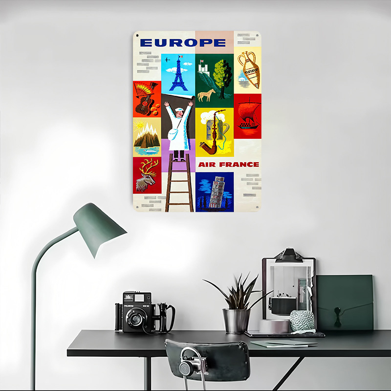 Europe Air France Travel Metal – Retro Gaming France Bewertung und Preis