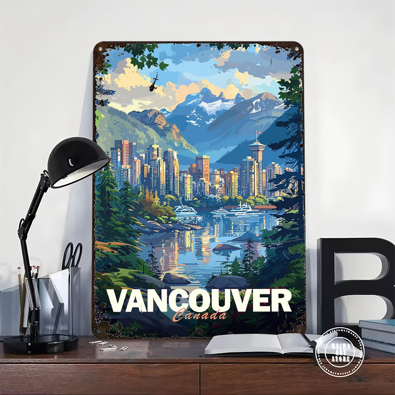 Vancouver Cityscape Printed Po – Retro Gaming Vancouver Bewertung und Preis