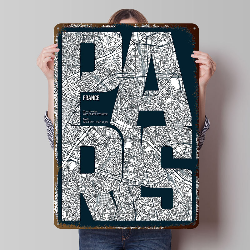 Paris France Map Typography Pr – Retro Gaming France Bewertung und Preis