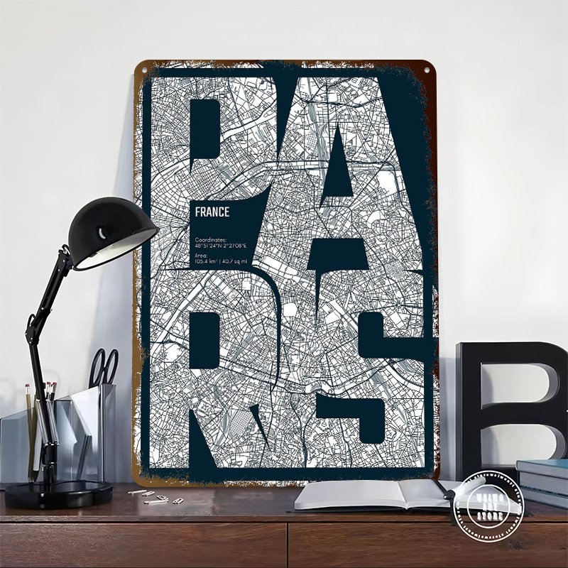 Paris France Map Typography Pr – Retro Gaming France Bewertung und Preis