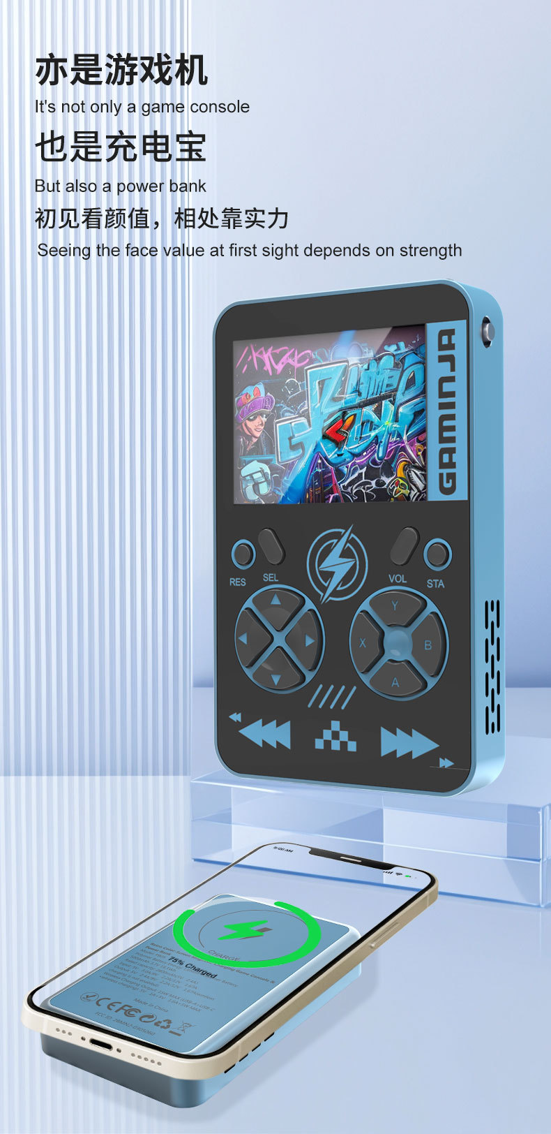 2 in 1 Retro Handheld Game Con – Retro Gaming Power Bank Bewertung und Preis