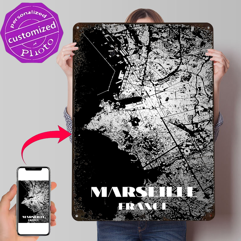 Marseille France Map Art Print – Retro Gaming France Bewertung und Preis