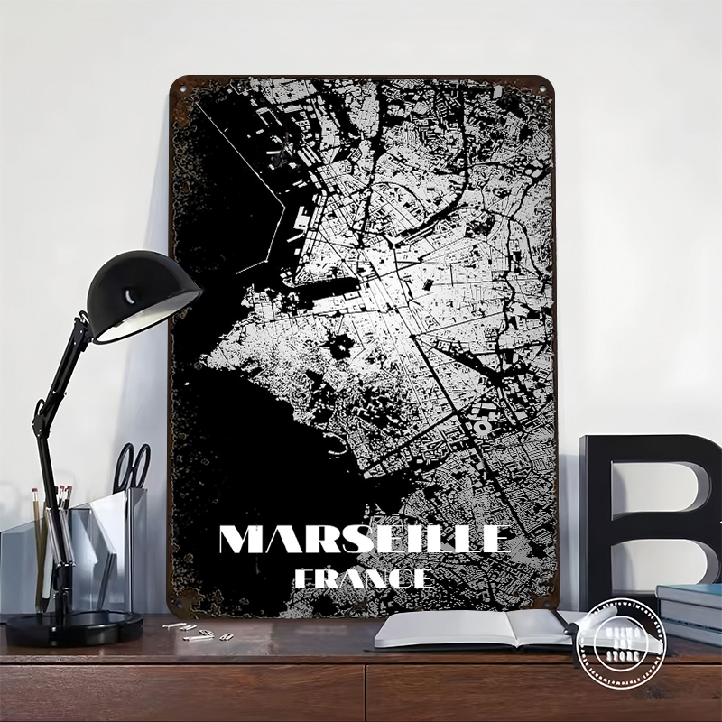 Marseille France Map Art Print – Retro Gaming France Bewertung und Preis